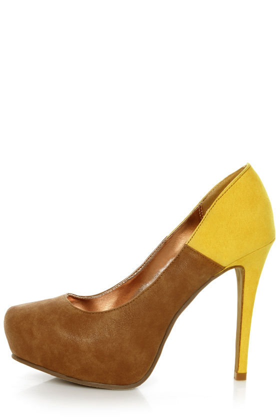 cheap yellow heels