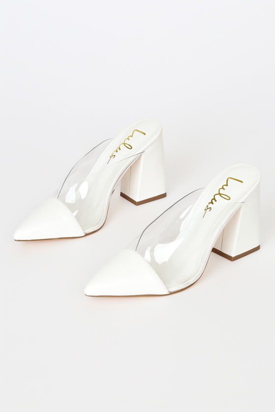 Shilo White Pointed-Toe Pumps 2