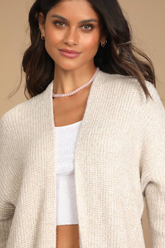 Autumn Days Beige Knit Cardigan Sweater 6