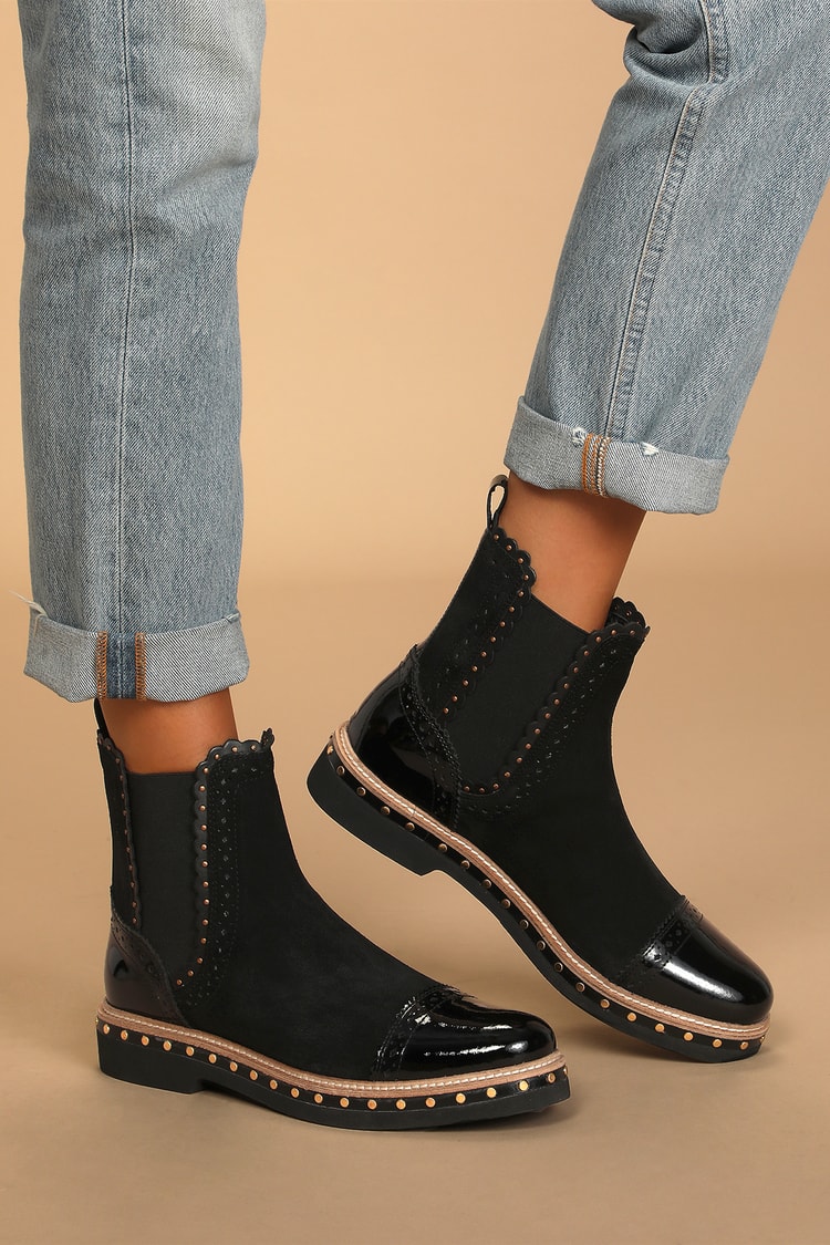 Free People Atlas Chelsea Boots - Black Boots - Slip-On Boots - Lulus