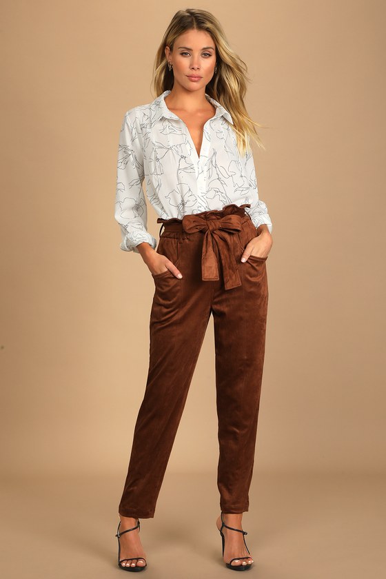 Suede pants