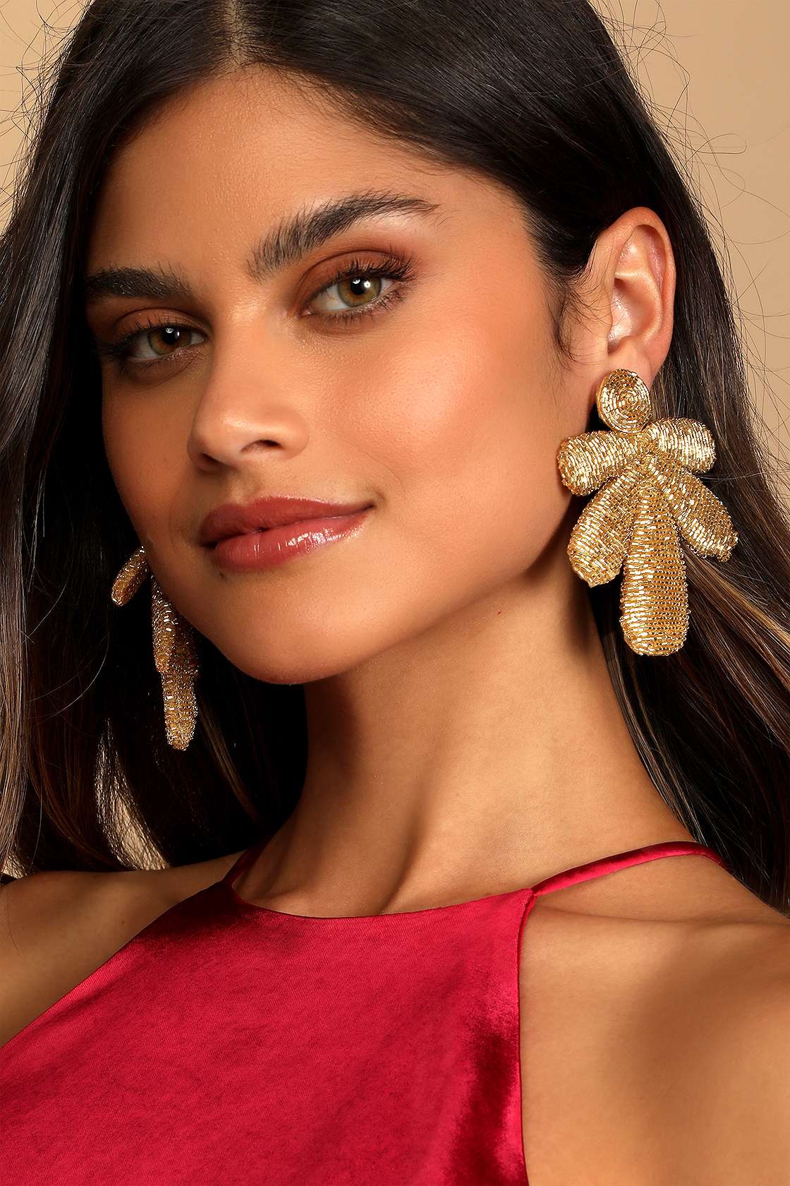 Gold Earrings Beaded Earrings Statement Earrings Earrings Lulus