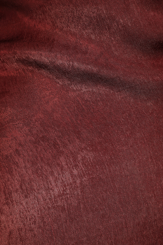 Slinking Out Loud Burgundy Satin Side Button Slip Dress - thumbnail 6