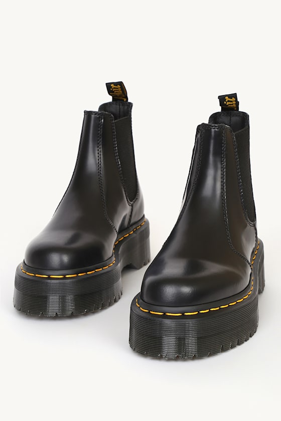 2976 quad chelsea boots black leather