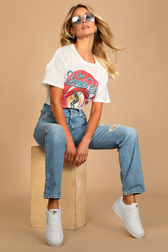 Levi's 501 Original Fit - Medium Wash Jeans - Straight Leg Jeans - Lulus