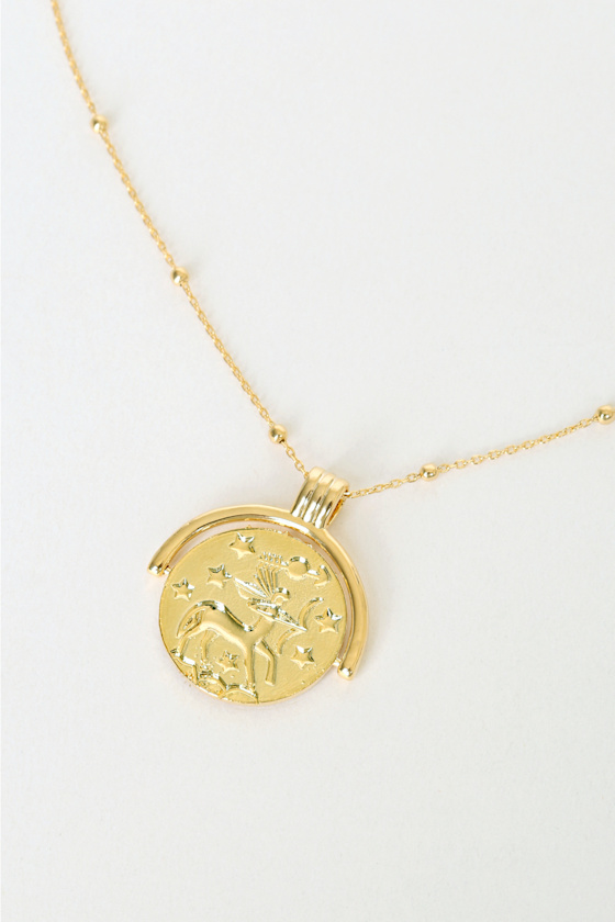 Read the Stars 14KT Gold Sagittarius Zodiac Necklace 2