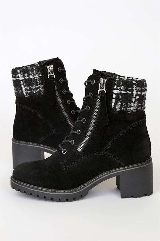 Urban-01 Black Suede Leather Mid-Calf Boots 2