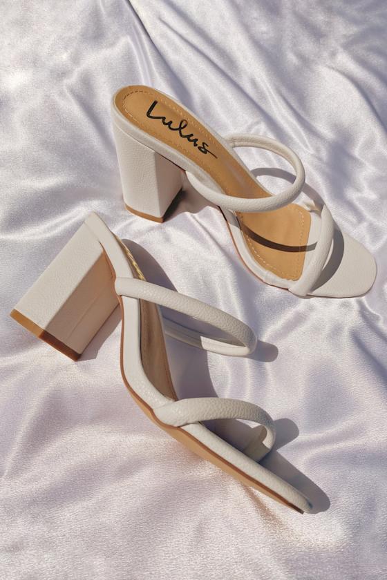 heels sandals white