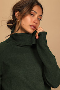 Amazing Memories Emerald Green Cowl Neck Sweater 4