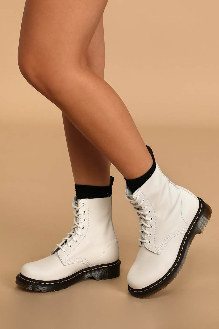 Martens Pascal Virginia 1460 Doc Martens White 1460 Soft Leather
