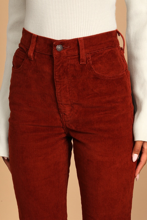 Levi's 70s High Flare - Flared Cords - Rust Brown Cord Pants