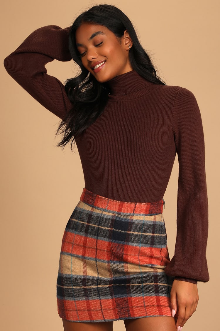 Plaid Print - Beige Plaid Skirt - Plaid Mini Skirt - A-Line Skirt - Lulus