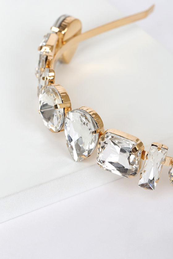 ☆herlipto☆Princess Gold Crystal Headband swarovski crystal princess headband - style 20030 – Nestina