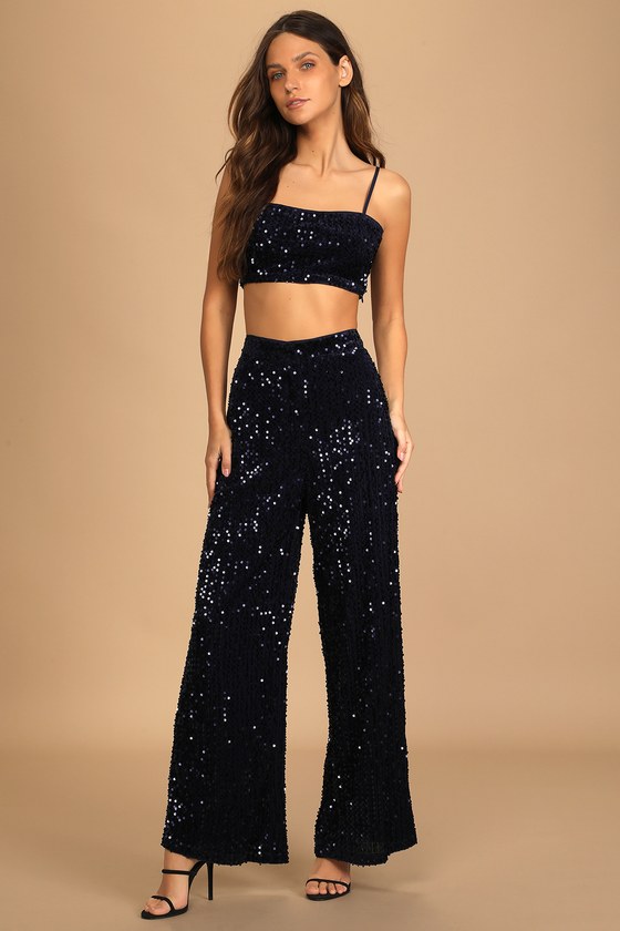 Details 73+ navy sequin pants super hot - in.eteachers