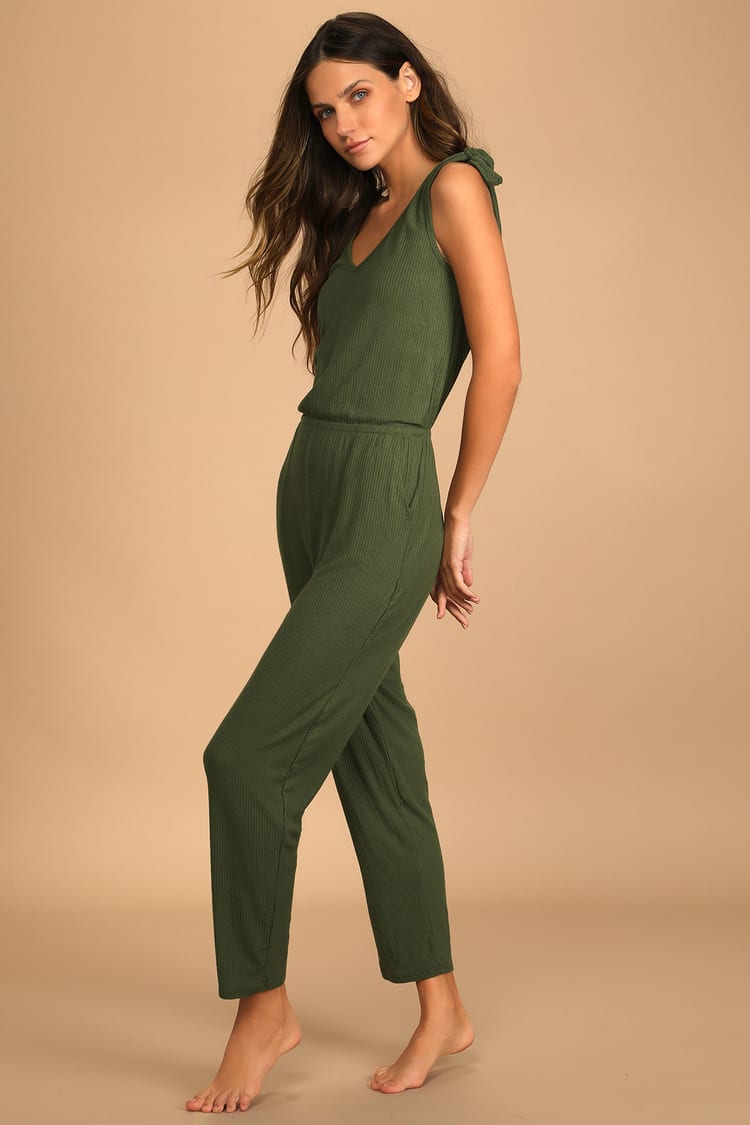 Relaxed Jumpsuit Sleeveless, Green