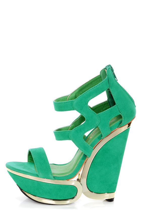 strappy platform wedges