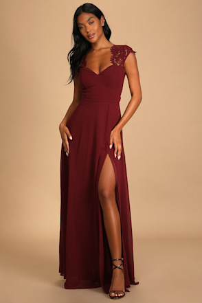 lost in the moment burgundy maxi dress Momentous Moments Burgundy Lace Backless Maxi Dress
