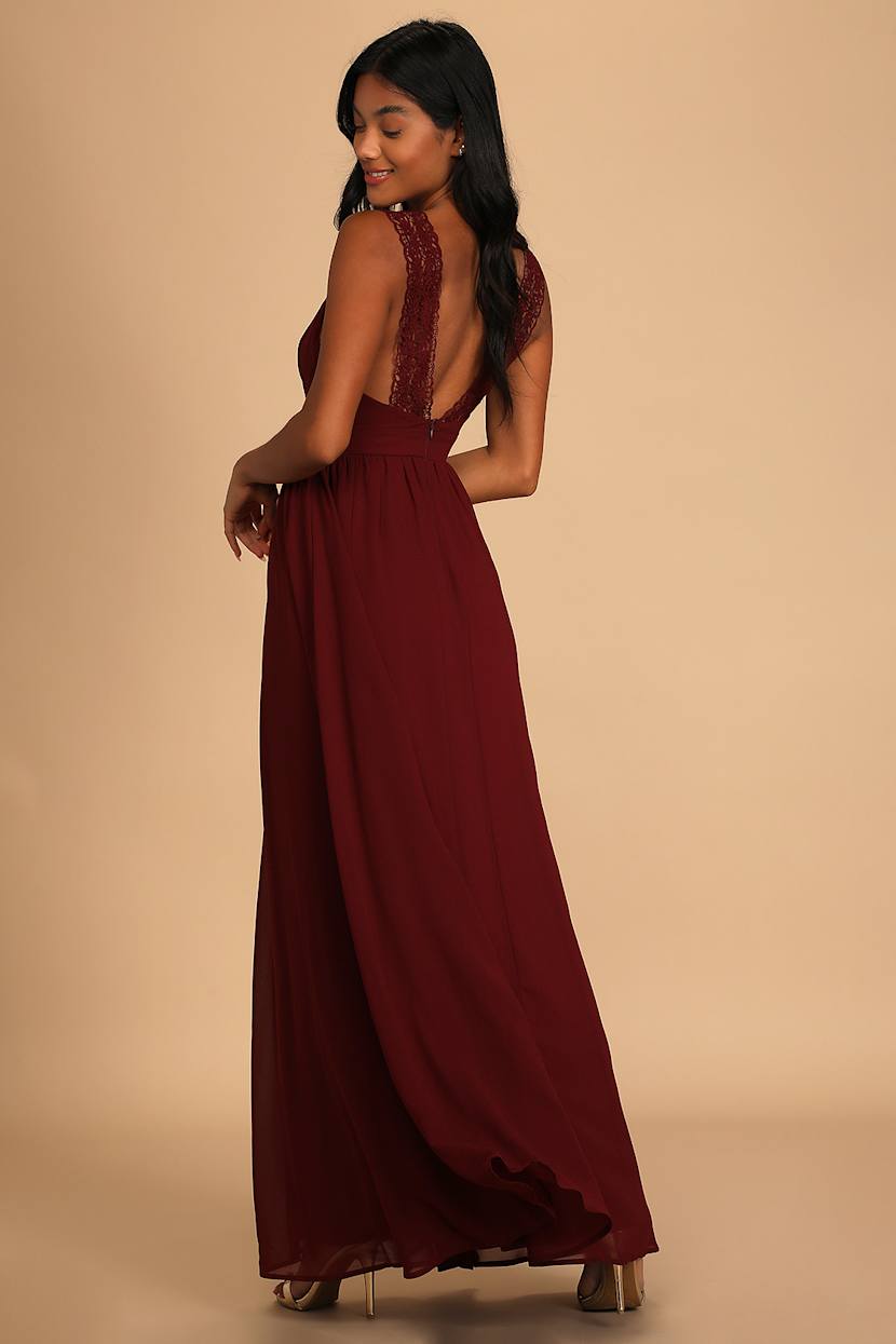 chinese dress ladies Escvdo | Sumac Maxi Dress | Burgundy main image 1