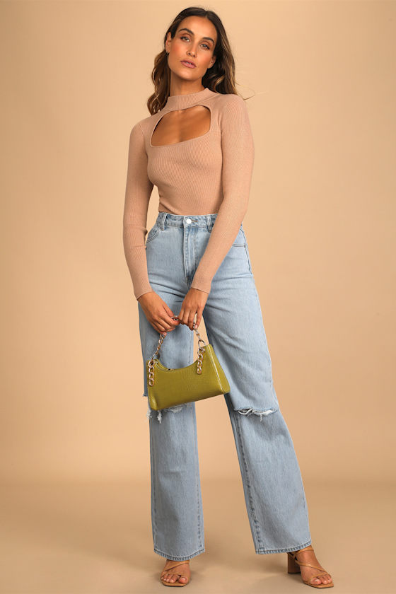 Heidi Light Wash Denim High Rise Loose Straight Jeans