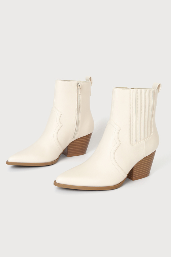 Vancy Stone Pointed-Toe Mid-Calf Boots 4