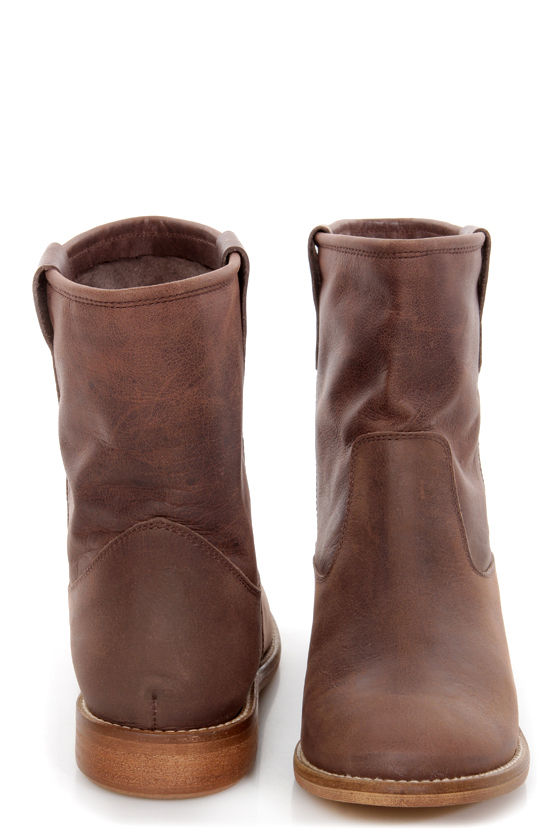 MTNG Morgana Valle Moka Brown Leather Ankle Boots