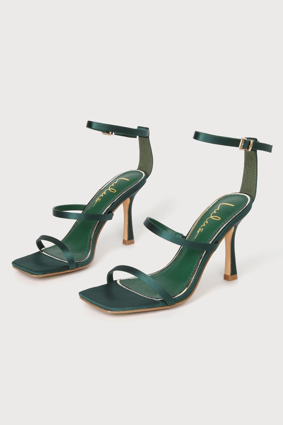 Green High Heel Sandals - Strappy High Heels - Ankle Strap Heels - Lulus