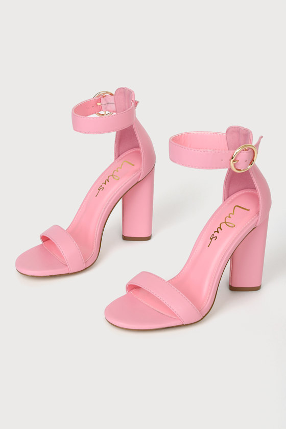 Kamali Pink Ankle Strap Heels 3