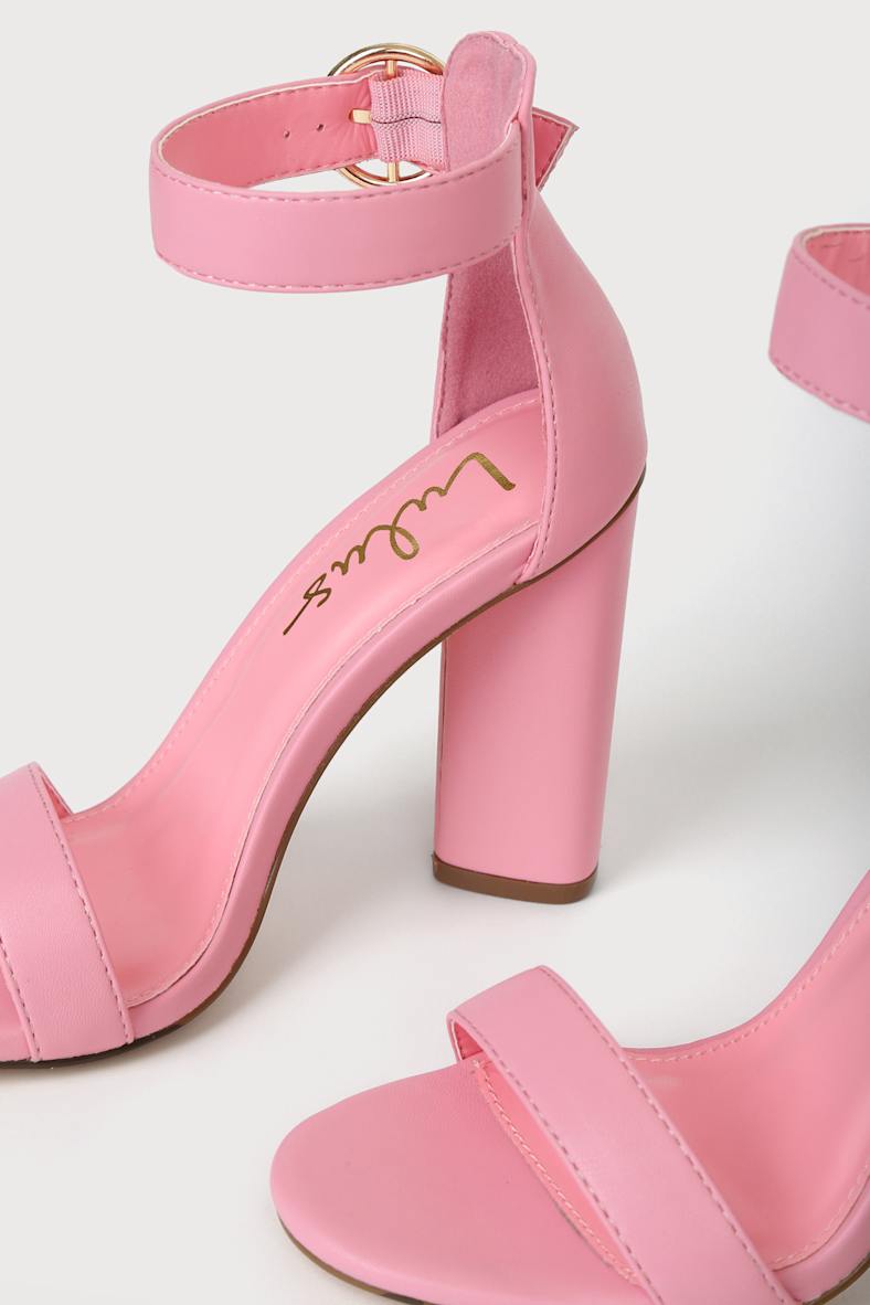 Kamali Pink Ankle Strap Heels