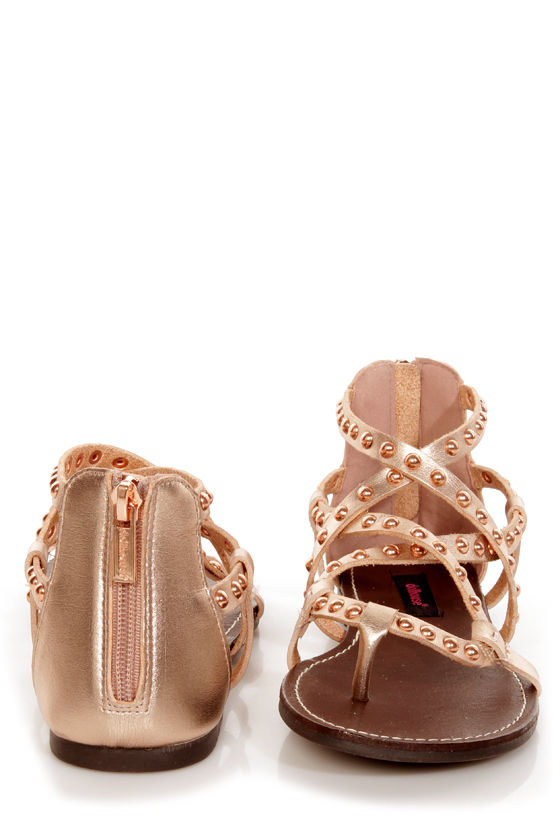 studded strappy flat sandals