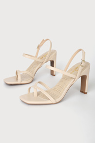 Emmalee Bone Strappy High Heel Sandals