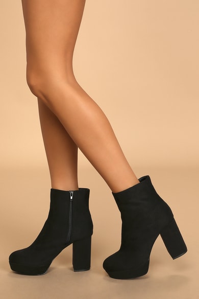 Cute Black Ankle Boots, Black Booties, Ankle Booties - Lulus