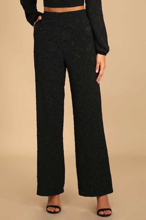 FLORAL JACQUARD DRAWSTRING WIDE PANTS – THE SHOP YOHJI YAMAMOTO