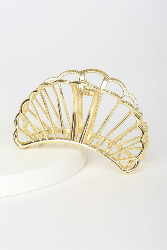 Come Out Of Your Shell Gold Hair Clip 3