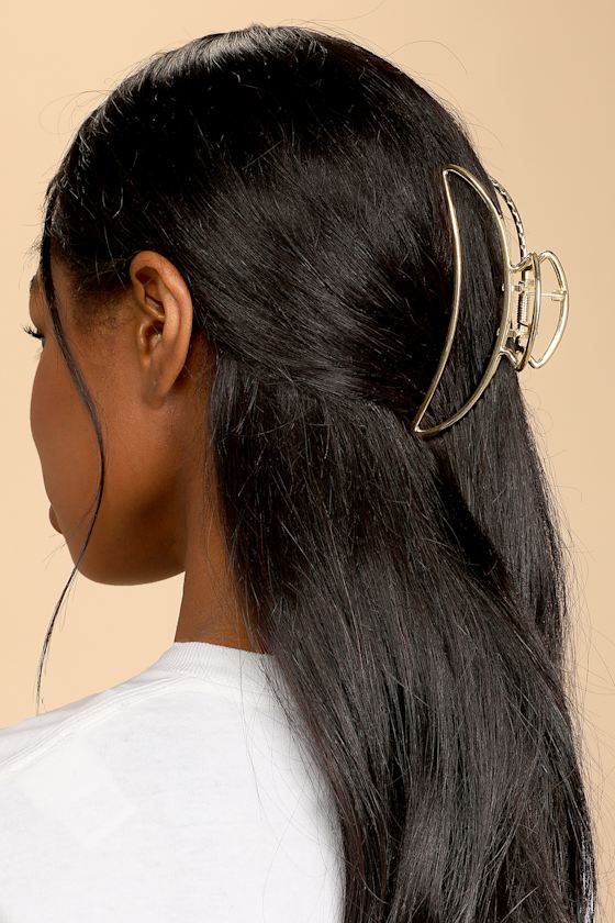 At the Office Gold Metal Hair Clip 1