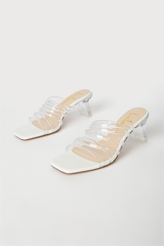 clear vinyl strap sandals