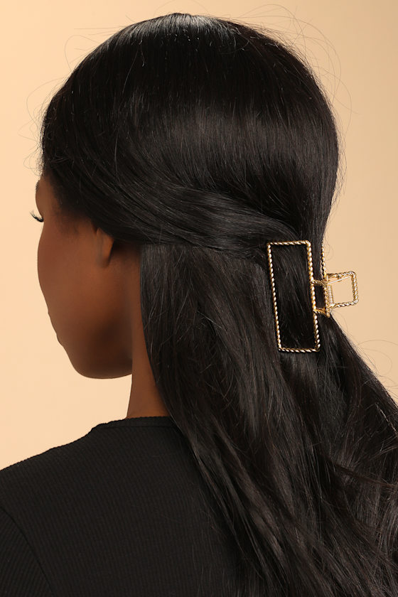 Gold Hair Clip Twisted Hair Clip Metal Hair Claw Clip Lulus