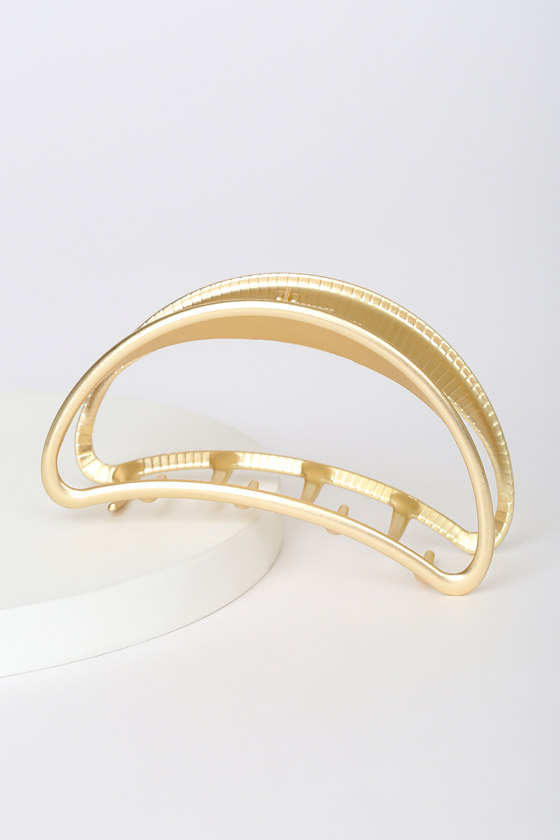 Crescent Moment Gold Hair Clip 2