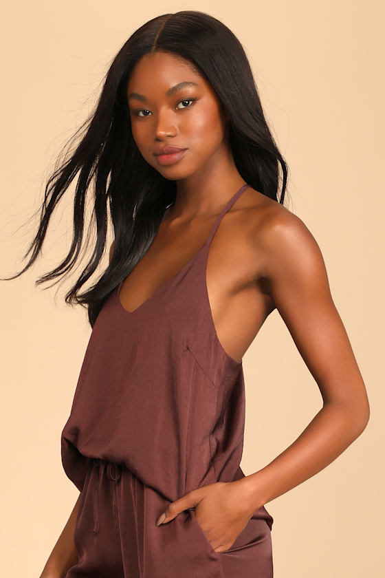 Bring Me a Dream Chocolate Brown Satin Two-Piece Pajama Set 13