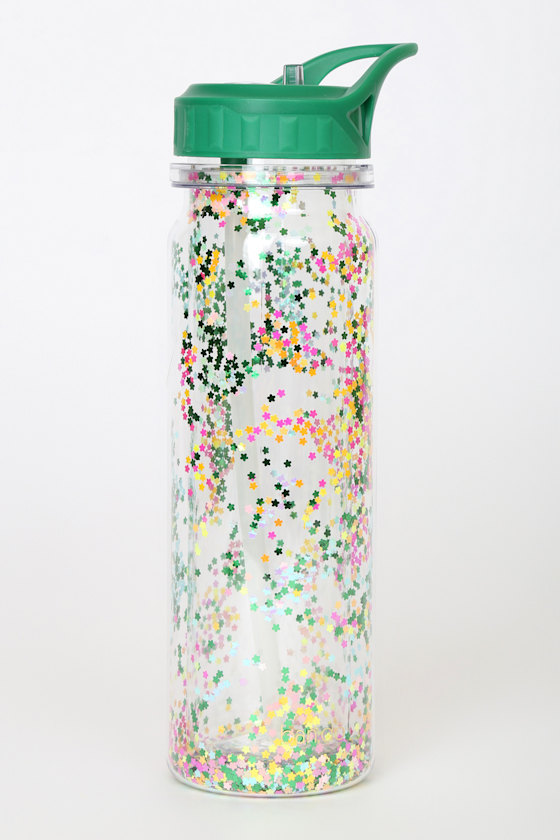 ban.do Glitter Bomb Straw Water Bottle Glitter Water Bottle Lulus