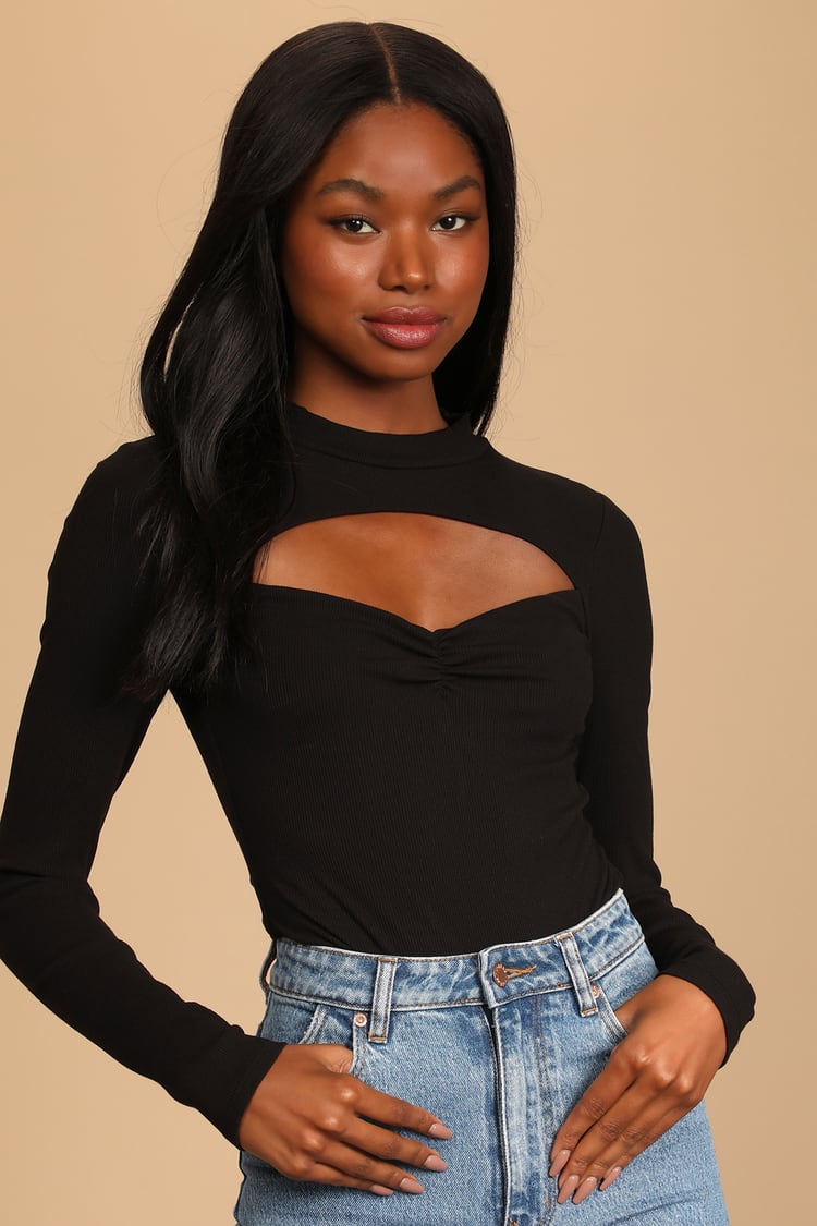 Black Long Sleeve Bodysuit