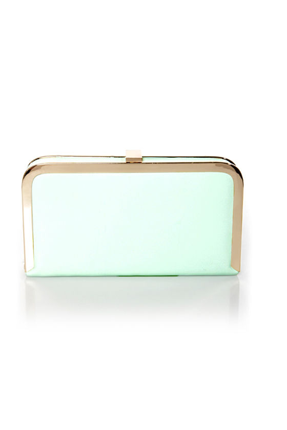 mint green clutch