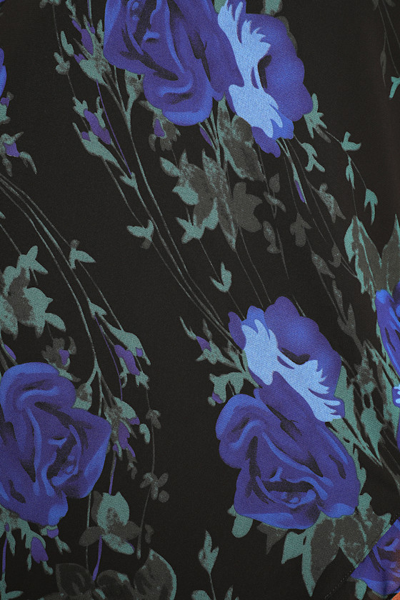 Elegant Entrance Black Floral Print Halter Maxi Dress - thumbnail 5