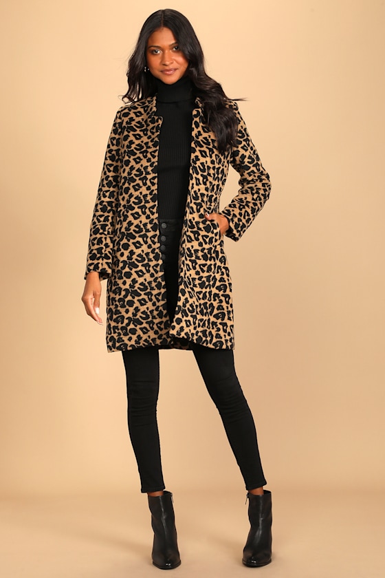 Feline Fantastic Tan Leopard Print Coat 10