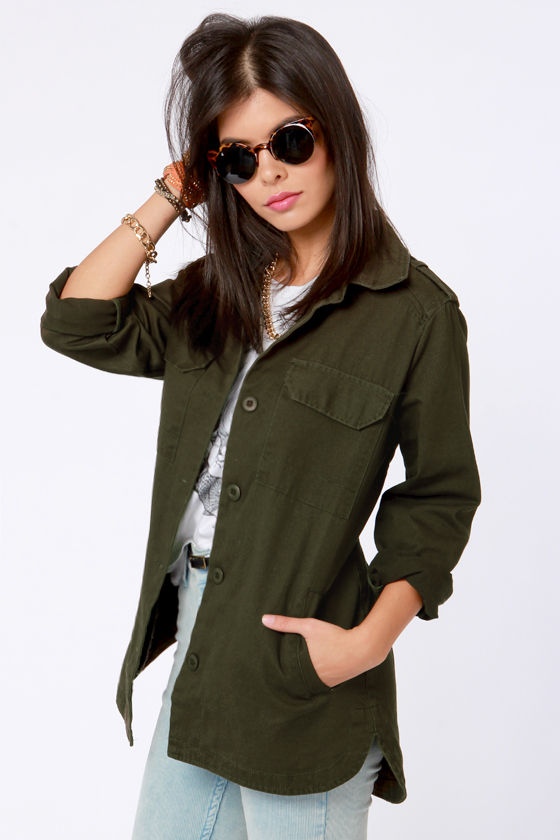 Cute Army Green Jacket - Military Jacket - $67.00 - Lulus