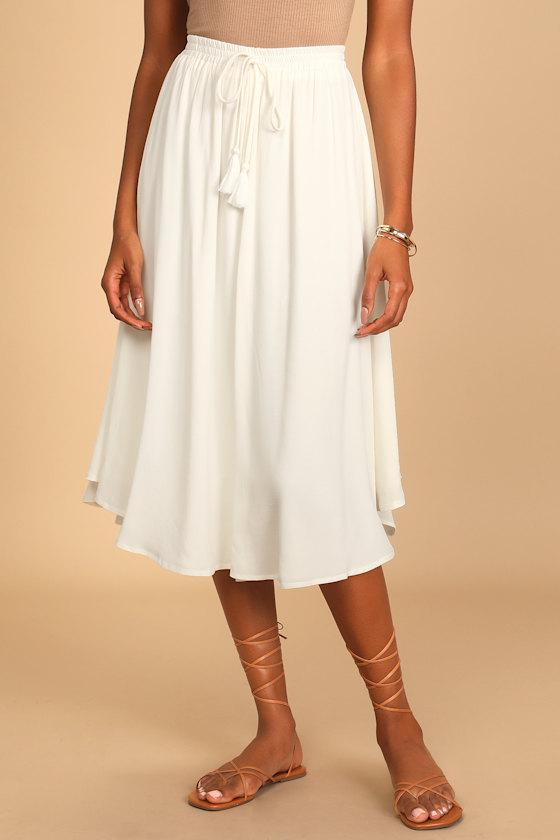 Regatta Ivory Tassel Midi Skirt 8