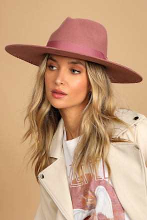 Wyeth Adrian - Rose Hat - Wool Hat - Pink Fedora Hat - Lulus