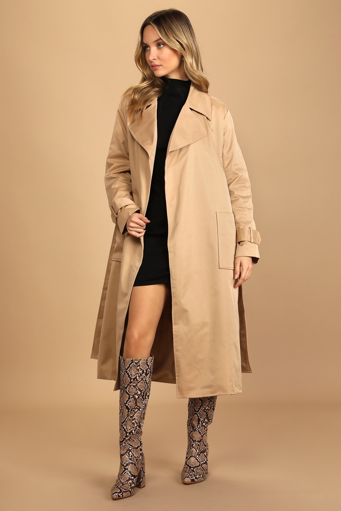 Lewis Beige Belted Trench Coat