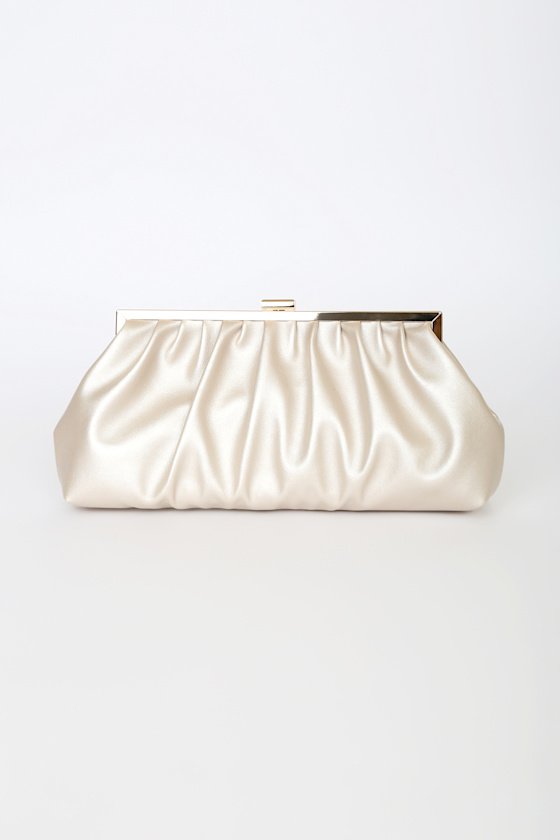 Capture the Love Champagne Oversized Clutch 2
