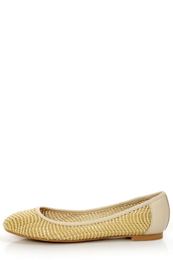 Envy Diamond Bone Basket Weave Leather Ballet Flats - $62.00 - Lulus