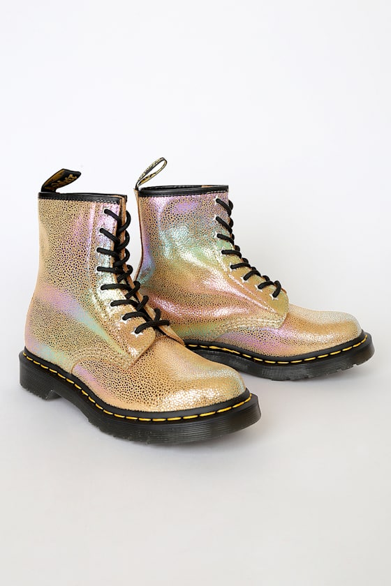 1460 Sand Rainbow Ray Multi Leather 8-Eye Boots 3